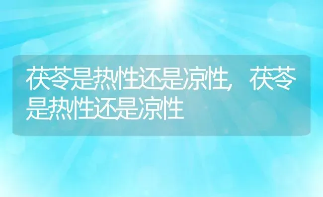 茯苓是热性还是凉性,茯苓是热性还是凉性 | 养殖科普