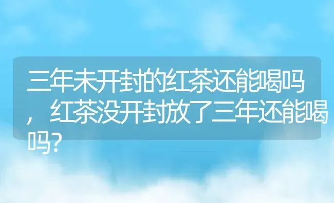 三年未开封的红茶还能喝吗,红茶没开封放了三年还能喝吗？ | 养殖科普