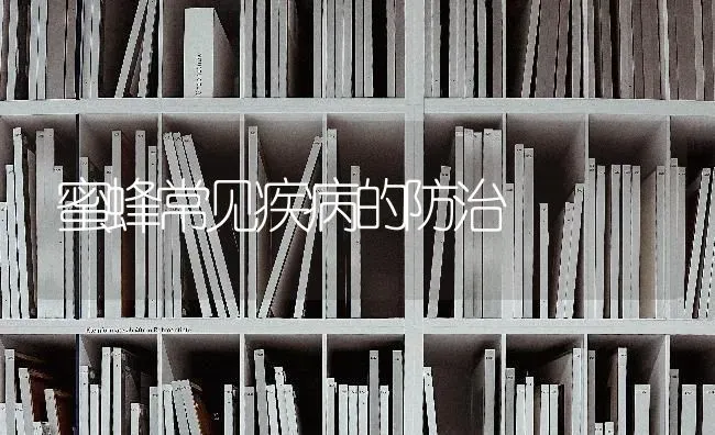 蜜蜂常见疾病的防治 | 养殖技术大全