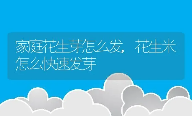 家庭花生芽怎么发,花生米怎么快速发芽 | 养殖学堂