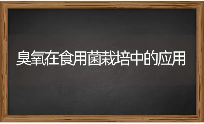 臭氧在食用菌栽培中的应用 | 养殖技术大全