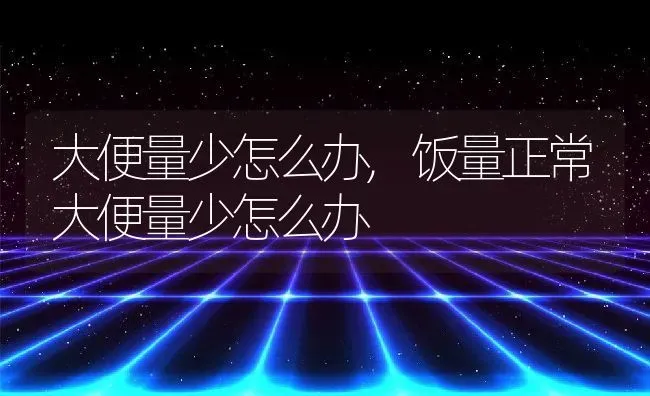 大便量少怎么办,饭量正常大便量少怎么办 | 养殖科普