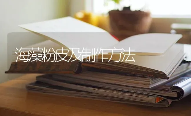海藻粉皮及制作方法 | 养殖技术大全