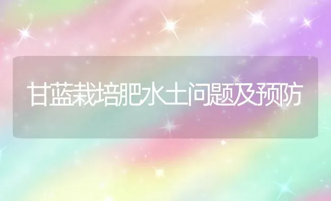 甘蓝栽培肥水土问题及预防 | 养殖技术大全