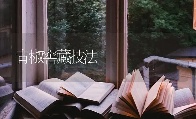 青椒窖藏技法 | 养殖知识