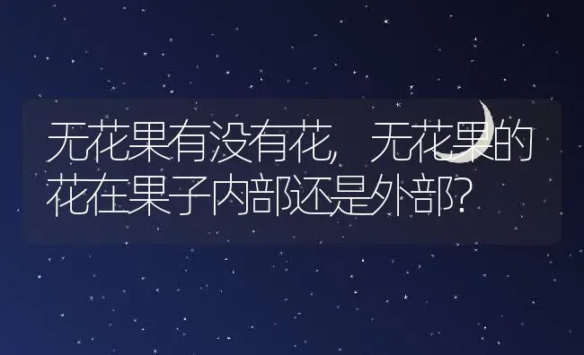 无花果有没有花,无花果的花在果子内部还是外部？ | 养殖科普