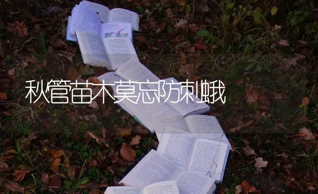 秋管苗木莫忘防刺蛾 | 养殖知识