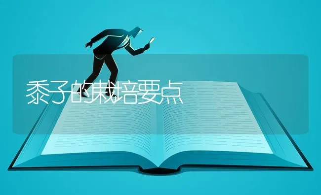 黍子的栽培要点 | 养殖技术大全