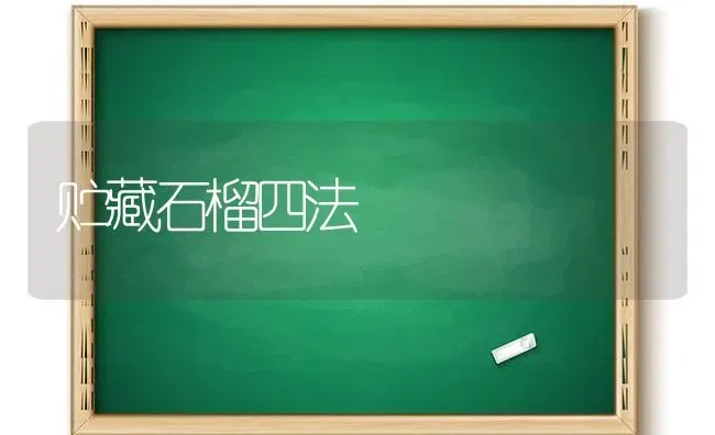 贮藏石榴四法 | 养殖技术大全