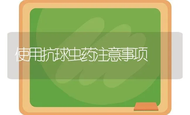 使用抗球虫药注意事项 | 养殖技术大全