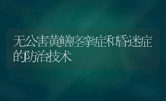 无公害黄鳝痉挛症和昏迷症的防治技术 | 养殖知识