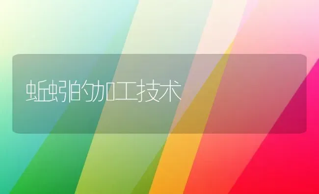 蚯蚓的加工技术 | 养殖技术大全