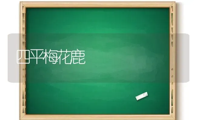 四平梅花鹿 | 养殖技术大全