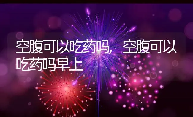 空腹可以吃药吗,空腹可以吃药吗早上 | 养殖科普