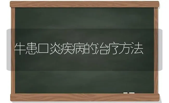 牛患口炎疾病的治疗方法 | 养殖知识