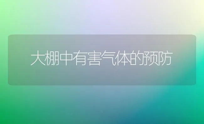 大棚中有害气体的预防 | 养殖技术大全