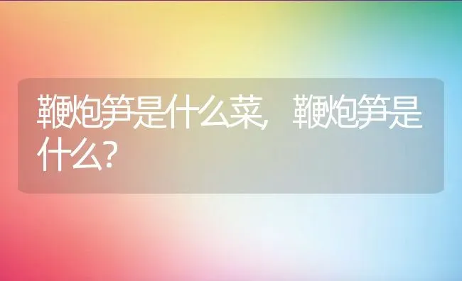 鞭炮笋是什么菜,鞭炮笋是什么？ | 养殖科普