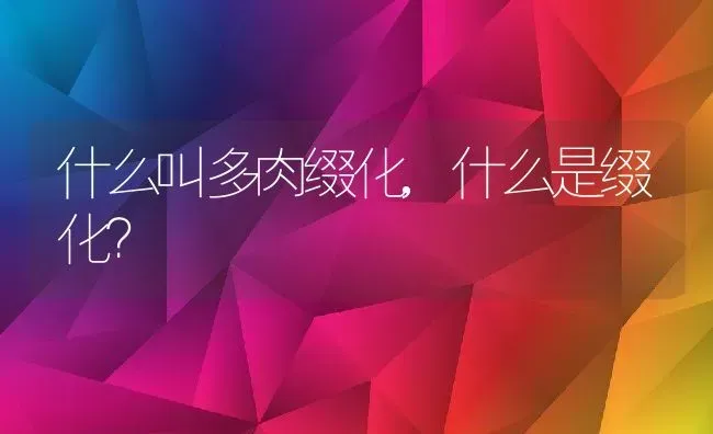 什么叫多肉缀化,什么是缀化？ | 养殖科普