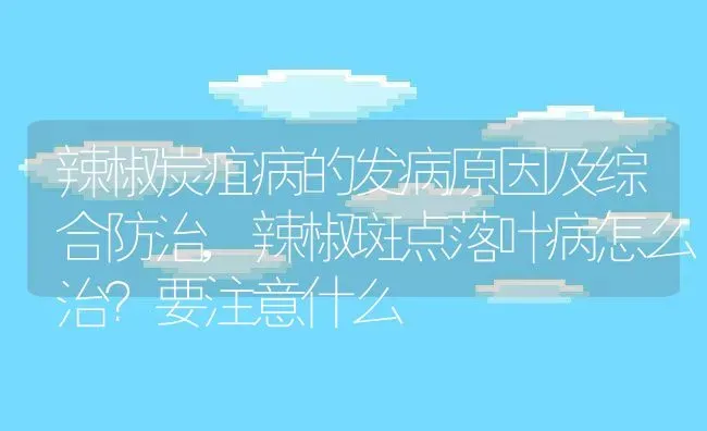辣椒炭疽病的发病原因及综合防治,辣椒斑点落叶病怎么治？要注意什么 | 养殖学堂