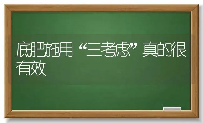 底肥施用“三考虑”真的很有效 | 养殖技术大全