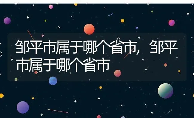 邹平市属于哪个省市,邹平市属于哪个省市 | 养殖科普