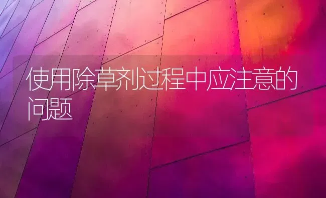 使用除草剂过程中应注意的问题 | 养殖技术大全