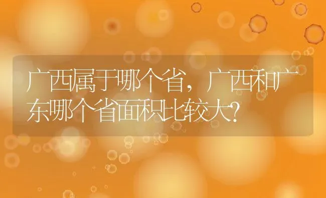 广西属于哪个省,广西和广东哪个省面积比较大？ | 养殖学堂