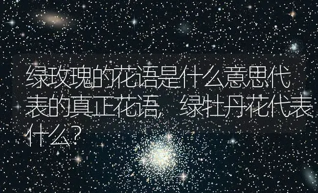 绿玫瑰的花语是什么意思代表的真正花语,绿牡丹花代表什么？ | 养殖科普