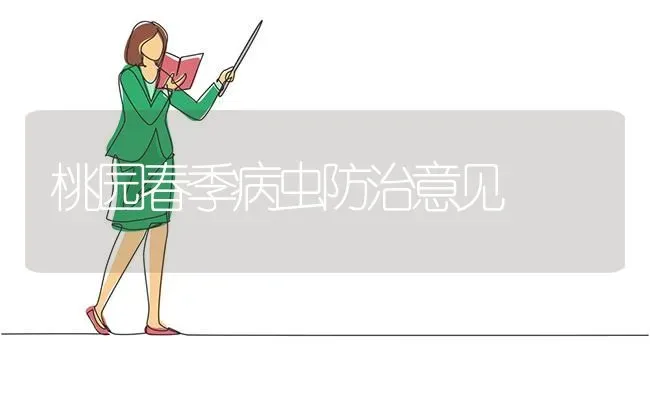 桃园春季病虫防治意见 | 养殖知识