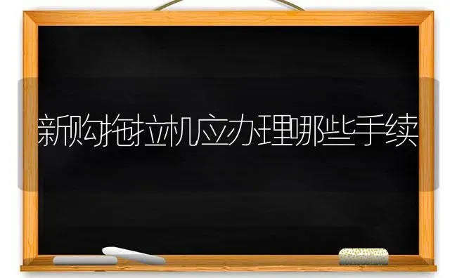 新购拖拉机应办理哪些手续 | 养殖技术大全