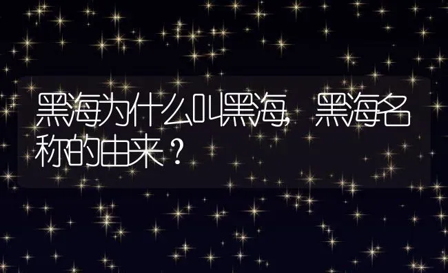 黑海为什么叫黑海,黑海名称的由来？ | 养殖科普