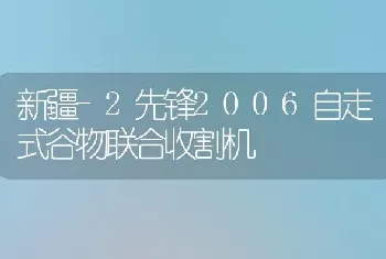 新疆-2先锋2006自走式谷物联合收割机