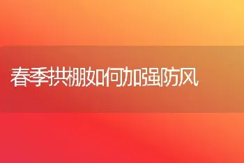 5月板栗管理的五个要点