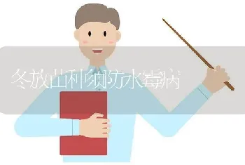 冬放苗种须防水霉病