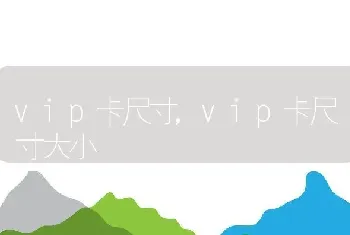 vip卡尺寸