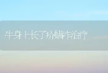 牛身上长了疥螨咋治疗