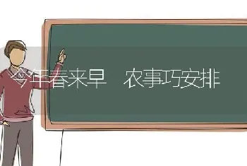 今年春来早 农事巧安排