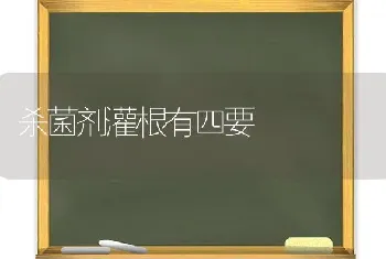 杀菌剂灌根有四要