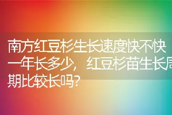 南方红豆杉生长速度快不快一年长多少