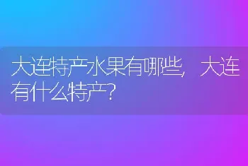 大连特产水果有哪些