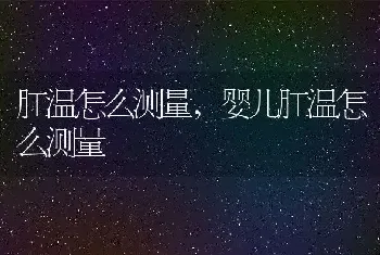 肛温怎么测量,婴儿肛温怎么测量