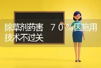 除草剂药害 70%因施用技术不过关