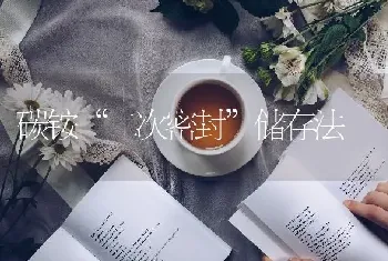 碳铵“二次密封”储存法