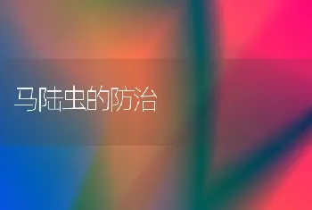 马陆虫的防治