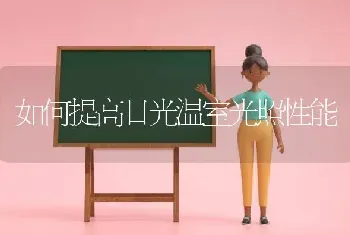 如何提高日光温室光照性能