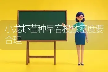 小龙虾苗种早春投放密度要合理