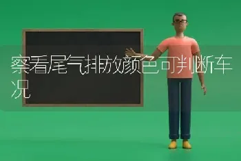 察看尾气排放颜色可判断车况