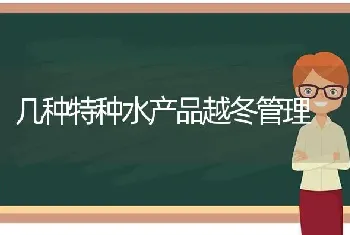 几种特种水产品越冬管理