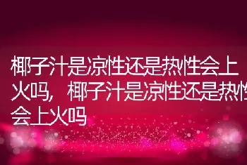 椰子汁是凉性还是热性会上火吗