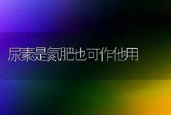 尿素是氮肥也可作他用